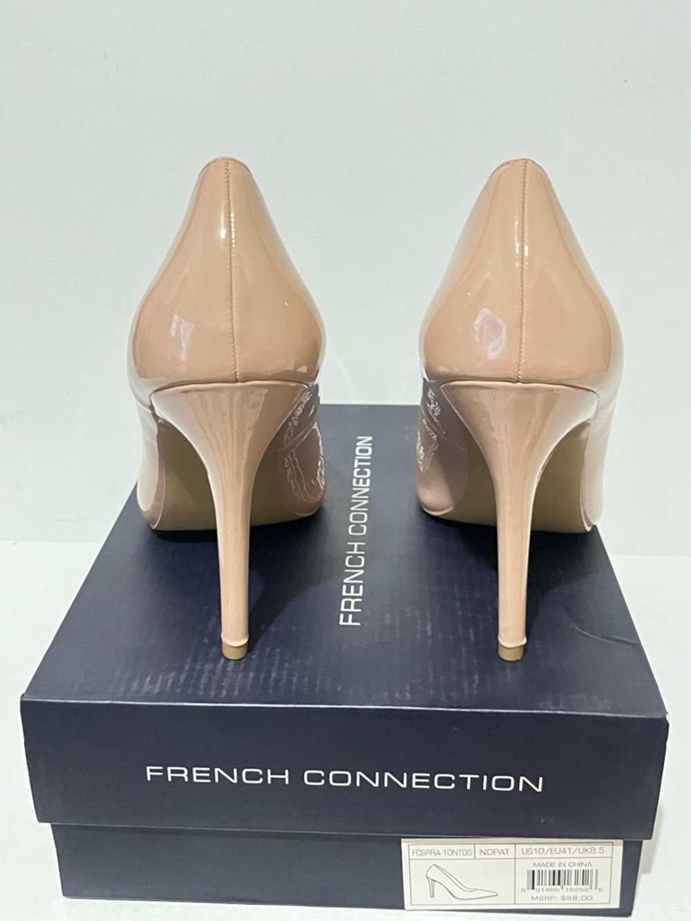 French Connection Classic Nude Patent Pointed-Toe High Heels - Women's Pumps - Picture 3 of 8